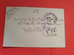 Cachet De L'école D'Aviation Sur Enveloppe En Fm De Châteauroux Pour SP 216 En 1917 - Réf 1448 - 1. Weltkrieg 1914-1918