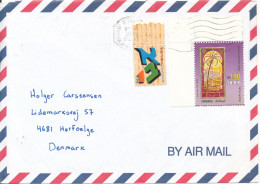Israel Air Mail Cover Sent To Denmark 2002 - Airmail