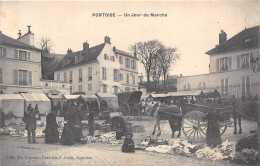 95-PONTOISE- UN JOUR DE MARCHE - Pontoise