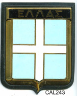 CAL243 - PLAQUE CALANDRE AUTO - GRECE - Enameled Signs (after1960)