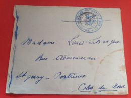 Enveloppe En Fm Pour St Quay Portrieux En Mai 1940 Avec Cachet Ancre De Marine - Réf 1459 - 2. Weltkrieg 1939-1945