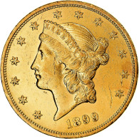 Monnaie, États-Unis, Liberty Head, $20, Double Eagle, 1899, U.S. Mint - 20$ - Double Eagles - 1877-1901: Coronet Head (Tête Couronnée)