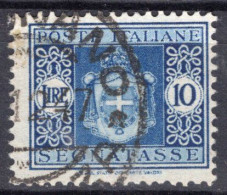 Luogotenenza (1945) - Segnatasse 10 Lire, Filigrana Ruota Ø - Postage Due