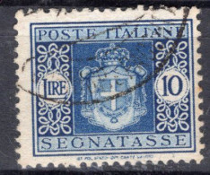 Luogotenenza (1945) - Segnatasse 10 Lire, Filigrana Ruota Ø - Postage Due