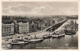 Suède - Stockholm - Strandvagen - Axel Eliassons - Bateau - Carte Postale Ancienne - Sweden