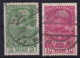 AUSTRIA 1914 - Canceled - ANK 178, 179 - Used Stamps