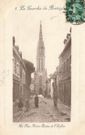 La Guerche De Bretagne * La Rue Notre Dame Et L'église * Enfants Villageois * éditeur Chauvel - La Guerche-de-Bretagne