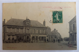 Saint Valérien - Intersection Des Routes De Sens Et De Pont Sur Yonne, Café Nicolas Guyot - L. Chollet Peinture Vitrerie - Saint Valerien