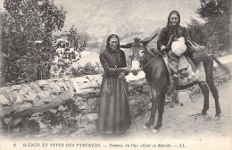 FRANCE - 64 - Femmes Du Pays Allant Au Marché - Ane - Scènes Et Types - Folklore - Carte Postale Ancienne - Other & Unclassified