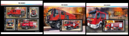 Sierra Leone  2023 Fire Engines. (132) OFFICIAL ISSUE - Camions