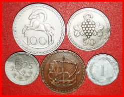 * FIRST YEAR (1963-1982): CYPRUS  1-5-25-50-100 MILS 1963!  ·  LOW START · NO RESERVE! - Lots & Kiloware - Coins