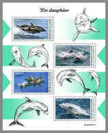 GUINEA REP. 2023 MNH Dolphins Delphine Dauphins M/S - OFFICIAL ISSUE - DHQ2327 - Dauphins