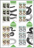 GUINEA REP. 2023 MNH Snakes Schlangen Serpents 4M/S - OFFICIAL ISSUE - DHQ2327 - Serpents