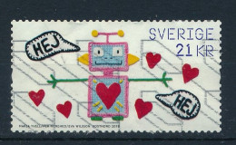 Schweden 2019 21 Kr. Gest. Kind Symbolisch Herz - Oblitérés