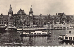 PAYS BAS - AMSTERDAM - Centraal Station - Bateau -  Carte Postale Ancienne - Autres & Non Classés