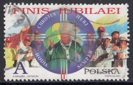 POLAND 3875,used,falc Hinged,popes - Oblitérés