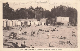 St Briac * Plage De La Salinette Et Château Du Nessey * Cabines De Bain - Saint-Briac