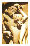 India Khajuraho Temples MONUMENTS - A FIGURE From Devi Jagdamba TEMPLE Picture Post CARD New As Per Scan - Etnica & Cultura