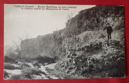 CPA Rétrécit -  Carlat -(Cantal) - Rocher Basaltique Où était Construit Le Château Habité Par Marguerite De Valois - Carlat