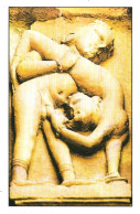 India Khajuraho Temples MONUMENTS - A FIGURE From Devi Jagdamba TEMPLE Picture Post CARD New As Per Scan - Etnica & Cultura