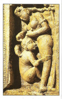 India Khajuraho Temples MONUMENTS - A FIGURE From Laxman TEMPLE 925-250 A.D Picture Post CARD New As Per Scan - Etnica & Cultura