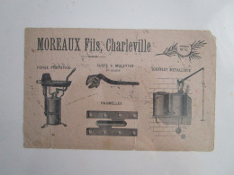 Buvard Ancien Vers 1900  MOREAUX Fils à Charleville Mézières 08 Usine D'outils Forge Portative Clefs Soufflet Paumelles - Macchina