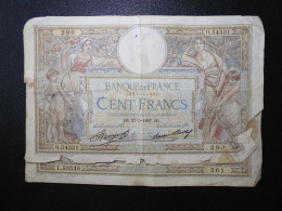 2 Billets (Banknotes), 100 Francs, MERSON, 1937, N° : 0.54331-290 & L.53545-561, (P.078c, F.24.16) - 100 F 1908-1939 ''Luc Olivier Merson''