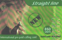 Moldova:Ukraine:Used Phonecard, Moldtelecom, 850 Units, Stright Line, 2003 - Moldova