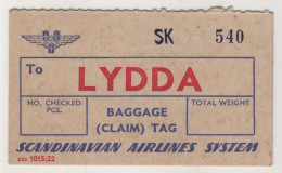 SCANDINAVIAN  AIRLINES ,SYSTEM , BOARDING PASS - Tickets