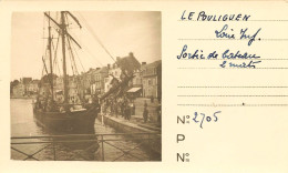 Le Pouliguen * RARE Photo ! * Sortie D'un Bateau 2 Mâts * Voilier Goëlette * Archive Photographe Ancienne - Le Pouliguen