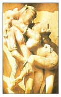 India Khajuraho Temples MONUMENTS - A Figure From Devi Jagdamba TEMPLE 925-250 A.D Picture Post CARD New Per Scan - Etnica & Cultura
