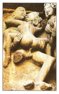 India Khajuraho Temples MONUMENTS - Sculpture From Duladeo TEMPLE 925-250 A.D Picture Post CARD New Per Scan - Völker & Typen