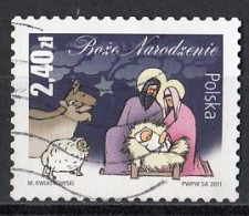 POLAND 4543,used,falc Hinged,Christmas 2011 - Gebraucht