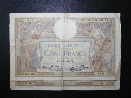 2 Billets (Banknotes), 100 Francs, MERSON, 7-7-1938, N° : N.60069-969 & B.60105-695, (P.086b, F.25.25) - 100 F 1908-1939 ''Luc Olivier Merson''