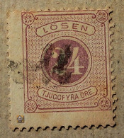 1874 Schweden Mi.P 7 AB, 24ö /o - Taxe