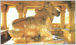 India Khajuraho Temples MONUMENTS - NANDI VISHVANATH Temple Picture Post CARD New As Per Scan - Hinduismus