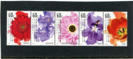 AUSTRALIA - 2011  FLORAL FESTIVAL  STRIP  MINT NH - Mint Stamps
