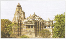India Khajuraho Temples MONUMENTS - CHITRAGUPTA's SUN Temple Picture Post CARD New As Per Scan - Ethnics