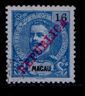 ! ! Macau - 1911 D. Carlos 16 A - Af. 159 - Used - Oblitérés