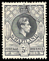 Swaziland 1938-44 5s Slate Perf 13½x14 Fine Used. - Swaziland (...-1967)