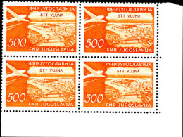 Trieste 1953 50d Dockers Block Of 4 Unmounted Mint. - Ungebraucht