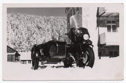 Side-car. Carte Photo De Face - Motos