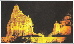 India Khajuraho Temples MONUMENTS - VISHWANATH Temple Picture Post CARD New As Per Scan - Ethniciteit & Culturen