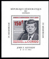 Congo Kinshasa 1964 President Kennedy Commemoration Souvenir Sheet Unmounted Mint. - Ongebruikt