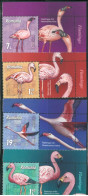 Romania 2021 / Flamingo / Set 4 Stamps With Labels - Fenicotteri