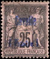 Cavalle 1893-1900 1pi On 25c Black On Lilac Fine Used. - Nuovi