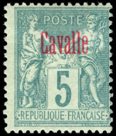 Cavalle 1893-1900 5c Blue-green Lightly Mounted Mint. - Neufs