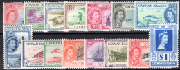 Cayman Islands 1953-62 Set Lightly Mounted Mint. - Cayman Islands