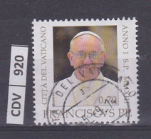 VATICANO     2013	Inizio Pontificato Papa Francesco, 0,70 Usato - Used Stamps