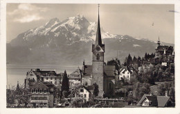 SUISSE - Weggis Mit Dem Pilatus -  Carte Postale Ancienne - Weggis